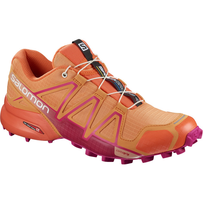 Salomon Israel SPEEDCROSS 4 W - Womens Trail Running Shoes - Orange (RGNF-05914)